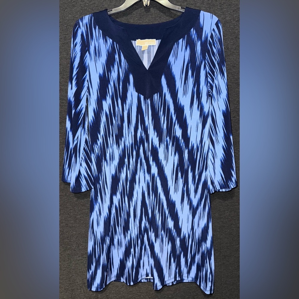 Michael Kors Blue Patterned Dress